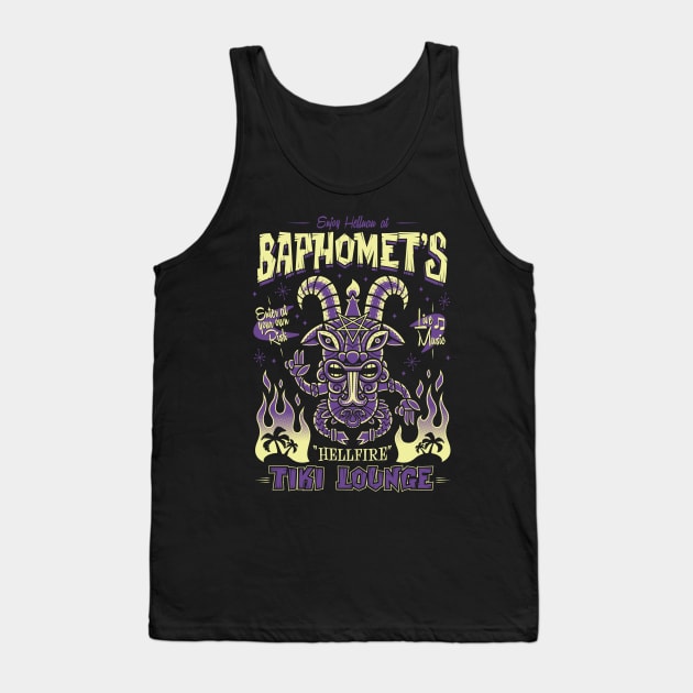 Baphomet - Hellfire Tiki Lounge - Occult - Surfing Tank Top by Nemons